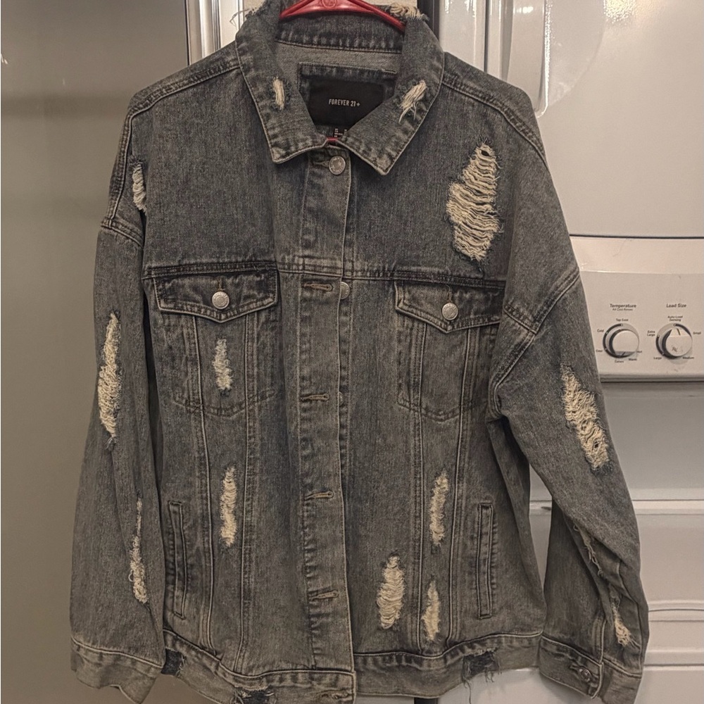 Forever 21 Black Distressed Jacket